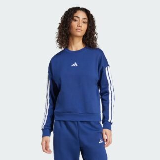 women’s  essentials 3-stripes fleece sweatshirt